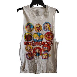 Nickelodeon‎ grunge self cut white tank